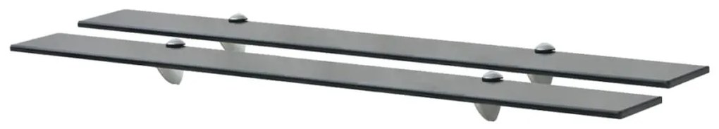 Mensole Galleggianti 2 Pz İn Vetro 90x10 Cm 8 Mm /