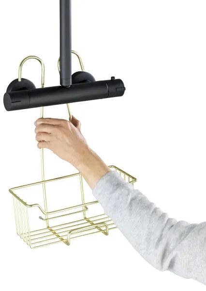 WENKO 25937100 - Cestello doccia MILO 25x36 cm acciaio inox/dorato/trasparente