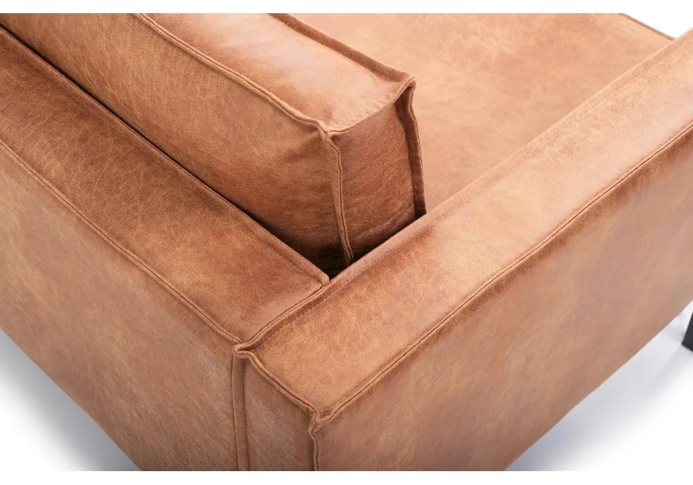 Divano in similpelle marrone 216 cm Rate - Scandic