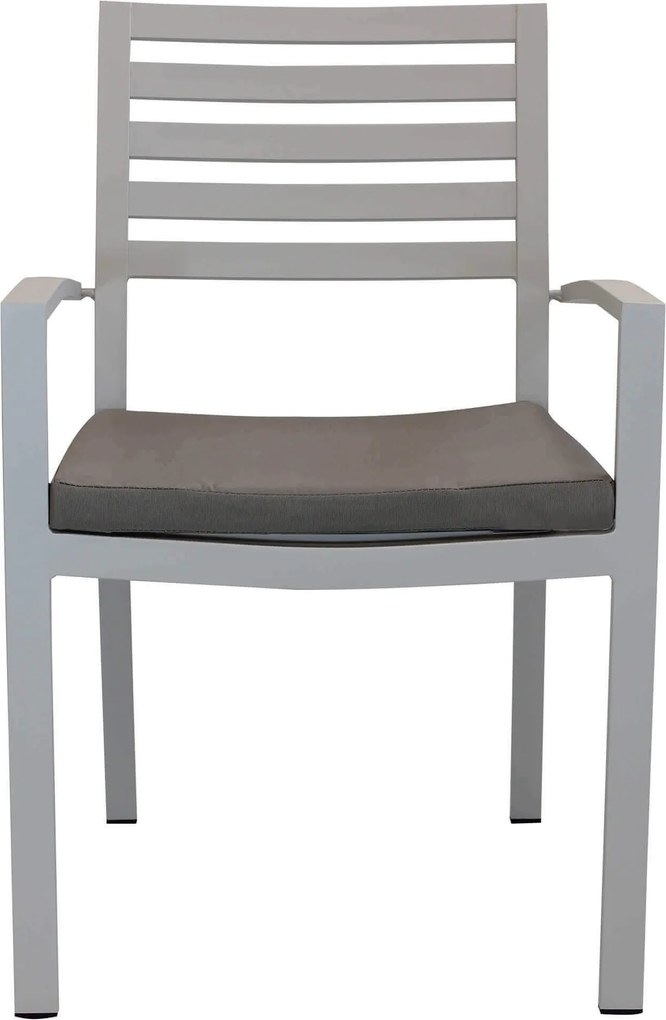 DEXTER - set tavolo in alluminio cm 160/240 x 90 x 75 h con 6 sedie e 2 poltrone Dexter