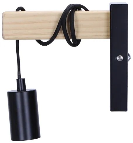 Aigostar - Applique 1xE27/60W/230V marrone/nero