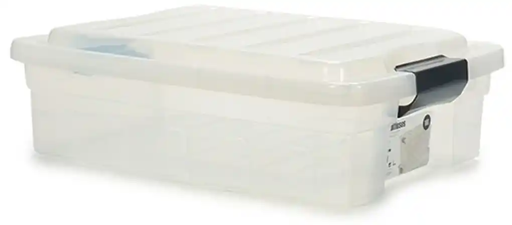 Scatola portaoggetti con coperchio Antracite Plastica 24 L 29,3 x 24,5 x 45  cm (6 Unità)