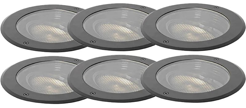 Set di 6 faretti da terra orientabili AR111 IP65 - Delux Honey