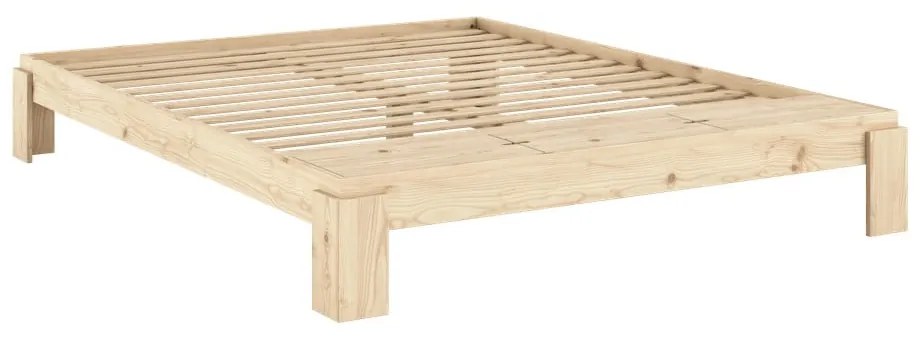 Letto matrimoniale di colore naturale in pino massiccio con rete inclusa 180x200 cm Layers – Karup Design