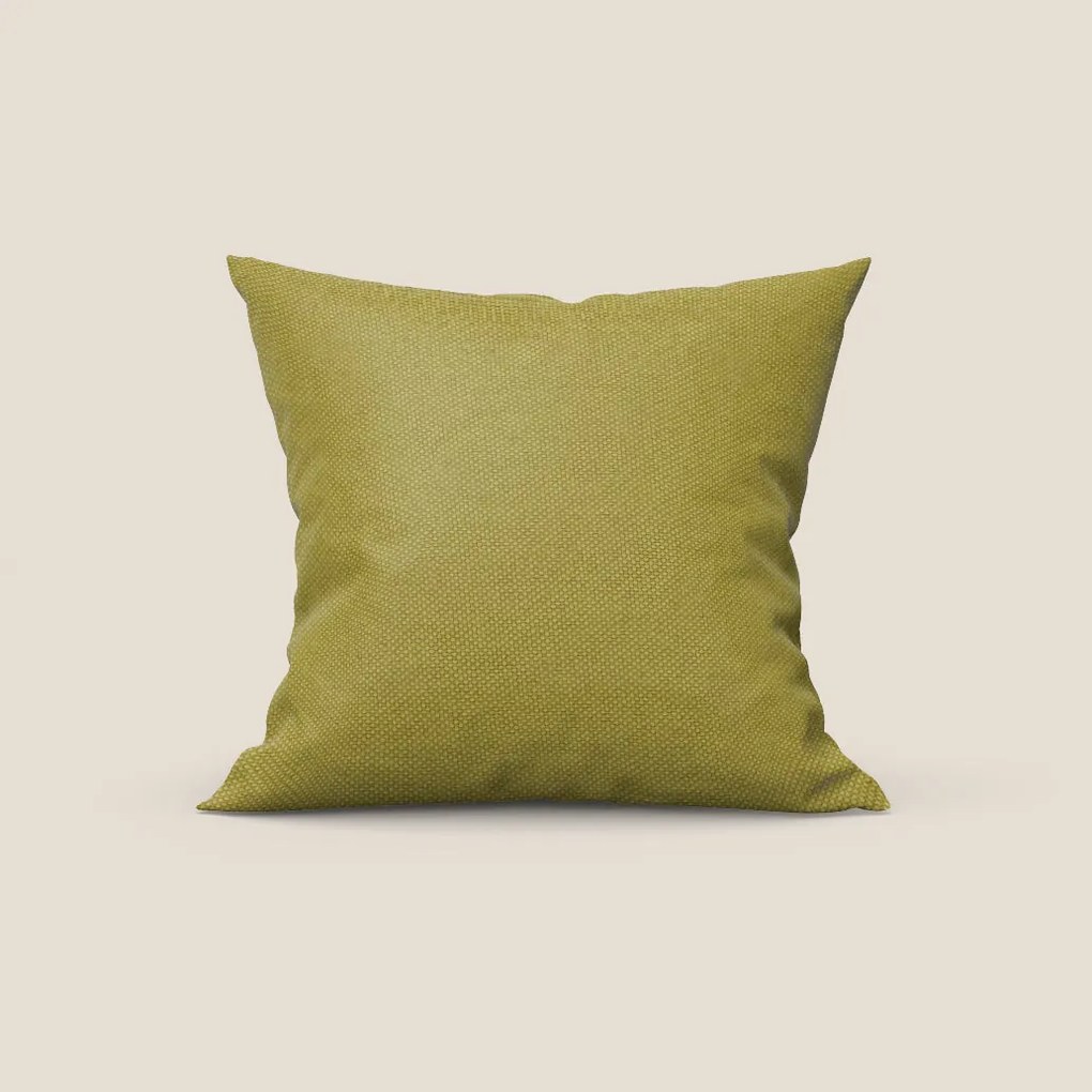 Honey cuscino disponibile in diversi colori realizzato in tessuto simil cotone impermeabile T13 giallo