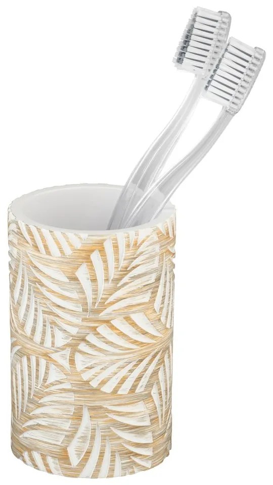 Tazza per spazzolino da denti in poliresina beige Terralba - Wenko