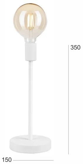 Lampada da tavolo ASTRID 1xE27/60W/230V bianco