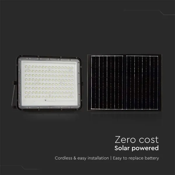 LED Proiettore solare da esterno LED/20W/3,2V 6400K nero + +TC