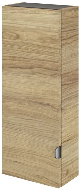 Pensile bagno Neo rovere miele in vetro SENSEA, 1 anta apertura da sinistra P 17 x L 30 x H 75 cm