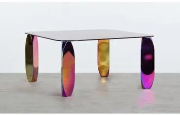 Tavolo da Pranzo Quadrato in Vetro Temperato (150x150 cm) Iris - The Masie