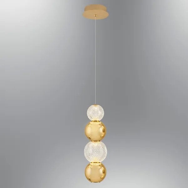 Lampadario LED a cavo CREMONA LED/7W/230V 3000K oro