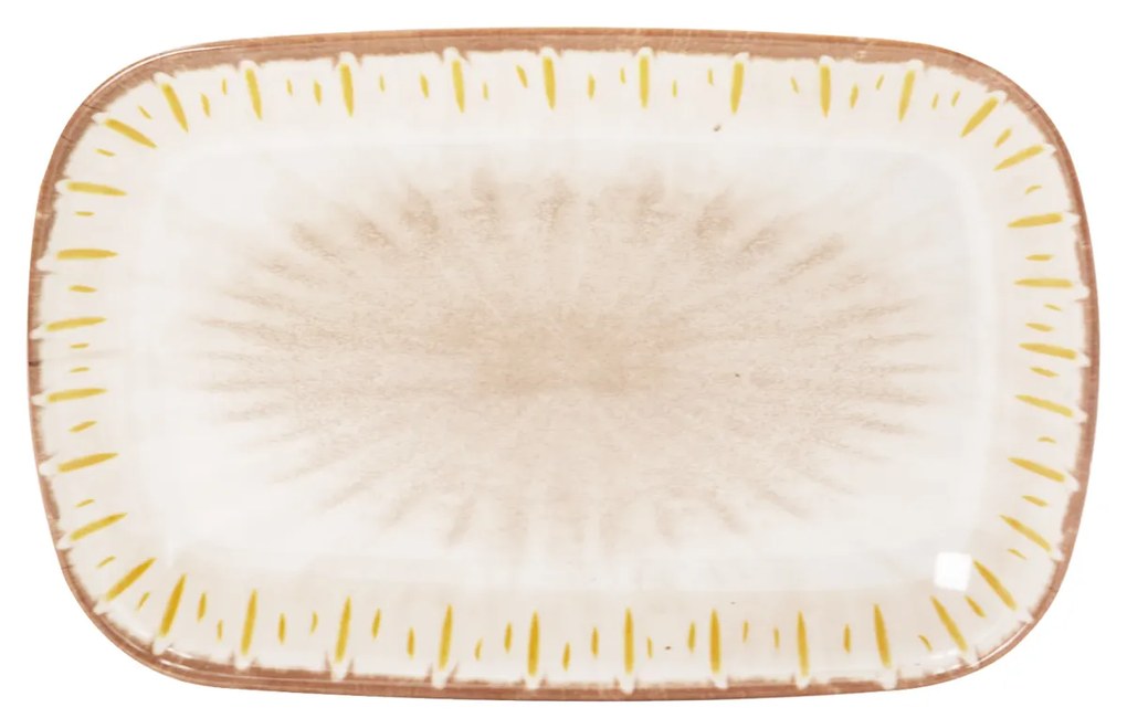 Vassoio rettangolare in melammina beige Soler