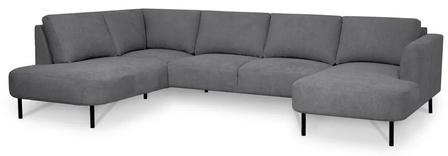 Divano angolare grigio scuro (angolo sinistro/"U") Hero - Scandic