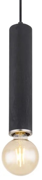Globo 15499H - Lampadario a sospensione con filo MARION 1xE27/60W/230V legno nero