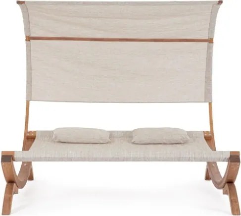 Lettino Due Posti In Legno Con Tettuccio E Cuscini 180x196x165 Cm Noes Bizzotto