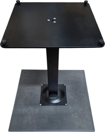 Tavolo quadrato da bar pub ristorante per esterno 70x70 cm piano in HPL Piombo H 74