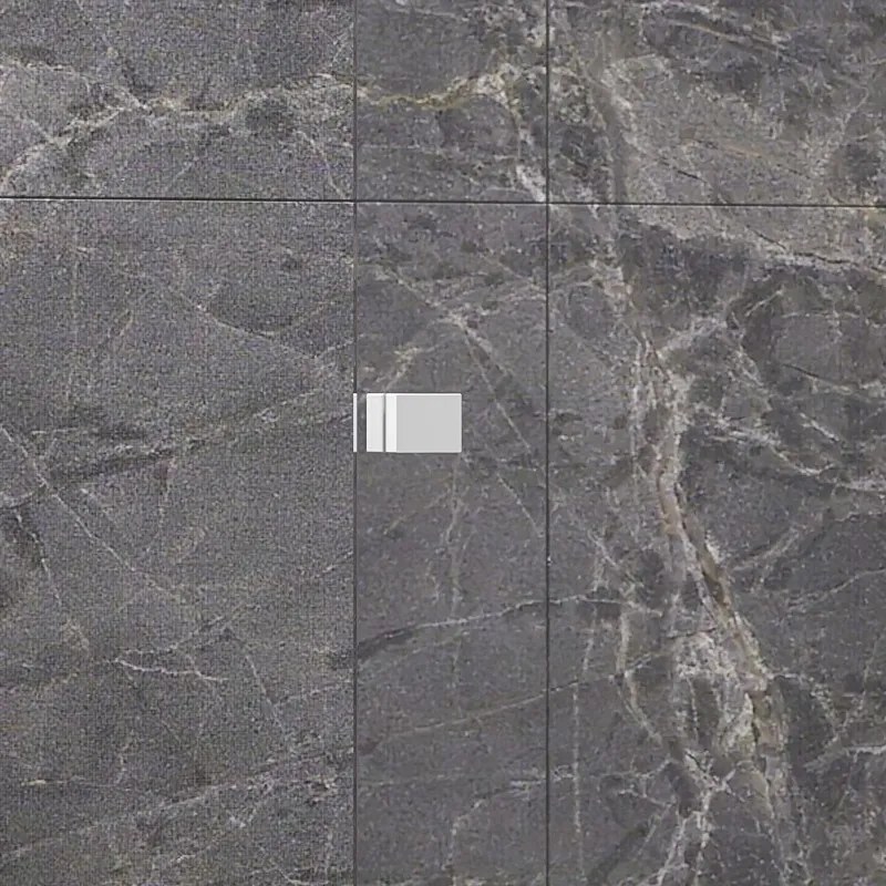 Kamalu - Parete doccia walk-in con anta scorrevole 150 cm profilo bianco | KNM4000W-B