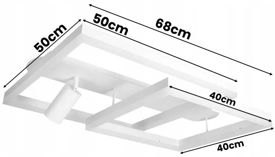 Plafoniera LED LED/38W/230V + 1xGU10/30W bianca