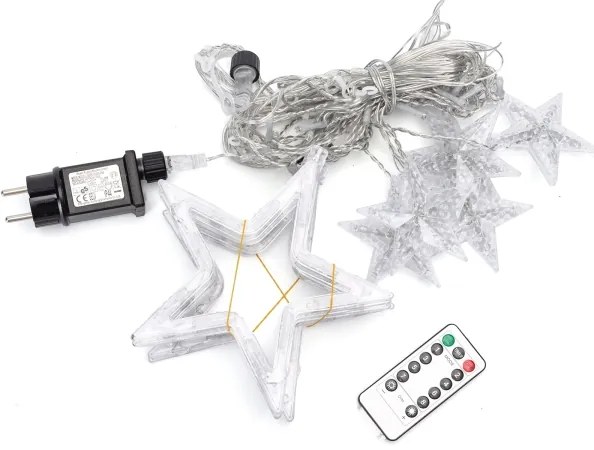 Aigostar - Catena luminosa natalizia LED da esterno 120xLED/6W/230V/8 funzioni 3x0,6m IP44 bianco caldo+telecomando