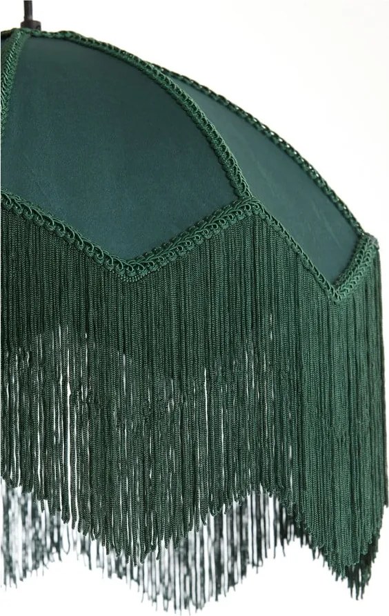 Lampadario in colore petrolio con paralume in tessuto ø 40 cm Malacia - Light &amp; Living