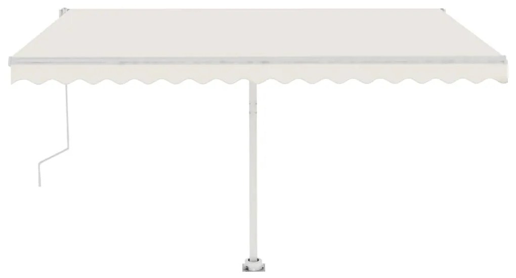 Tenda Automatica con Sensore Vento e LED 400x350 cm Crema