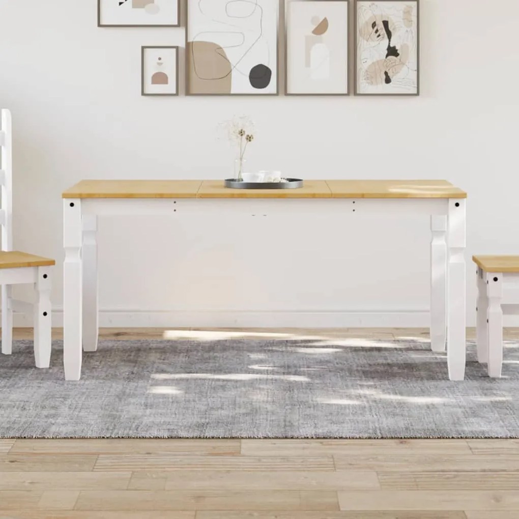 Tavolo Da Pranzo Corona 160x80x75 Cm İn Legno Massello Di Pino /