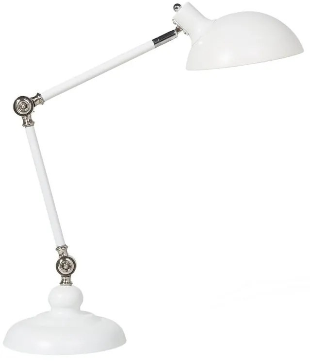 Lampada da tavolo metallo bianco opaco 80 cm MERAMEC Beliani