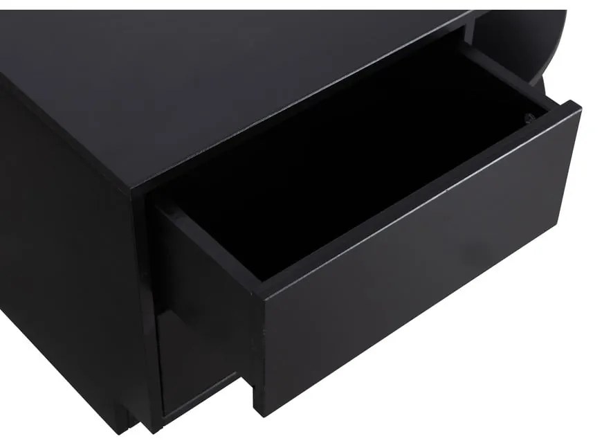 Tavolo TV modulare nero in legno di pino 78x40 cm Finca - WOOOD