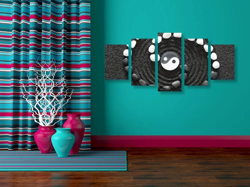 Quadri 5 pezzi – Armonico Yin e Yang