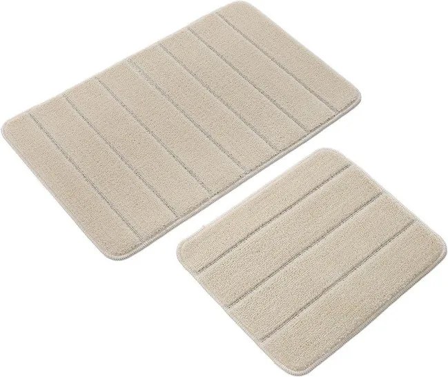 Set di tappetini per il bagno color crema 2 pz 50x80 cm Yeni Cizgli – Foutastic