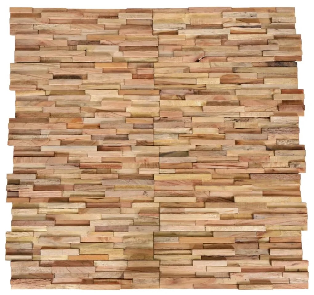 Pannelli Per Pareti 10 Pz 1,08 M² İn Legno Massello Di Teak /