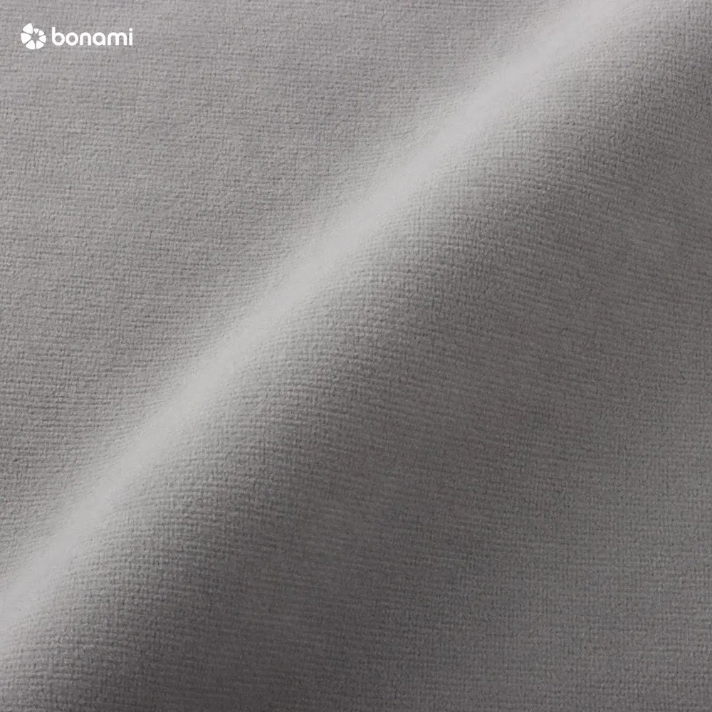 Divano letto angolare in velluto grigio chiaro (angolo sinistro) Sweet Harmony - Miuform