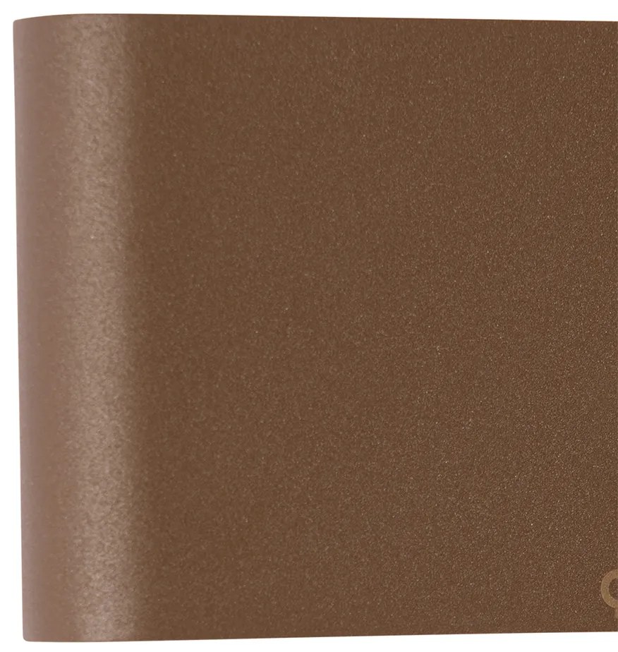 Lampada da parete per esterni moderna marrone ruggine 17,5 cm con LED IP65 - Batt
