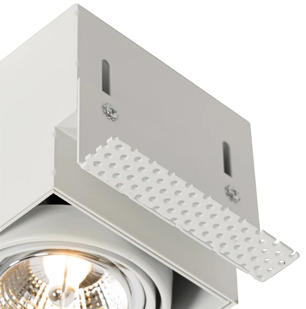 Set di 6 faretti da incasso bianchi GU10 AR70 senza bordi - Oneon