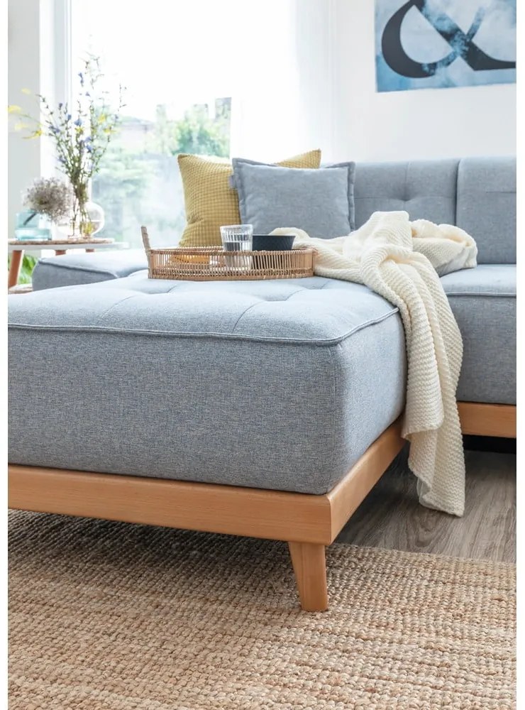 Divano letto a U azzurro, angolo destro Dazzling Daisy - Miuform