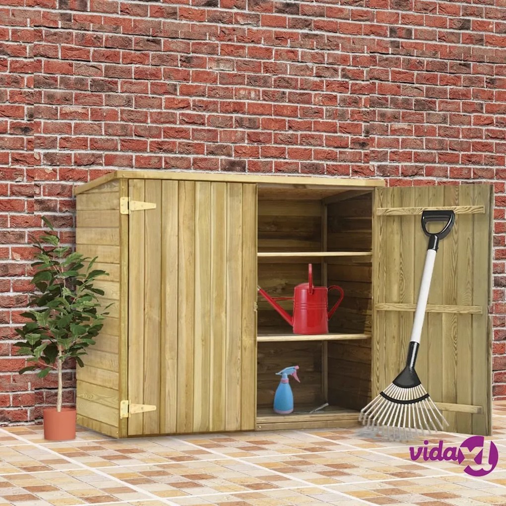 vidaXL Rimessa Attrezzi da Giardino 135x60x123cm  in Pino Impregnato