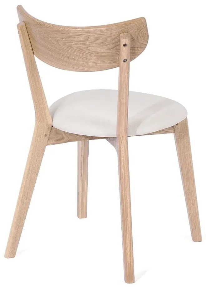 Sedia da pranzo in rovere con seduta bianca Arch - Bonami Essentials