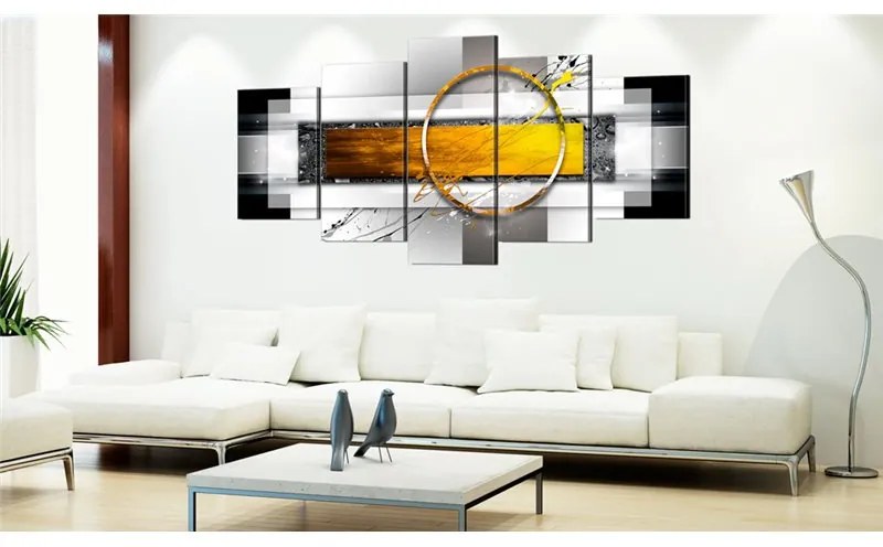 Quadro Colpo d'Oro  Colore bianco e nero, Dimensioni e Misure 100x50