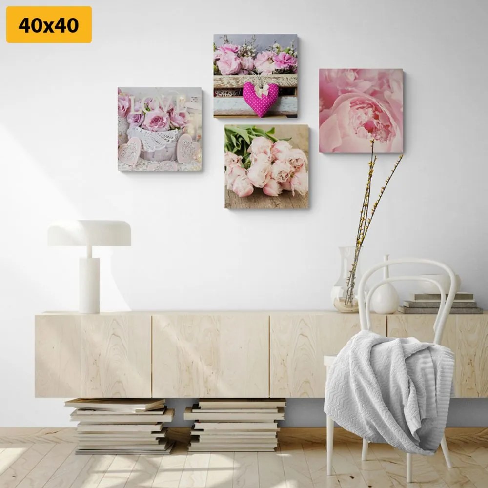 Set di quadri – Fiori in stile vintage