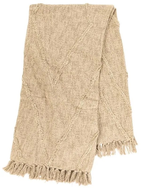 Copriletto in cotone beige per letto matrimoniale 250x260 cm Sahara - Tiseco Home Studio