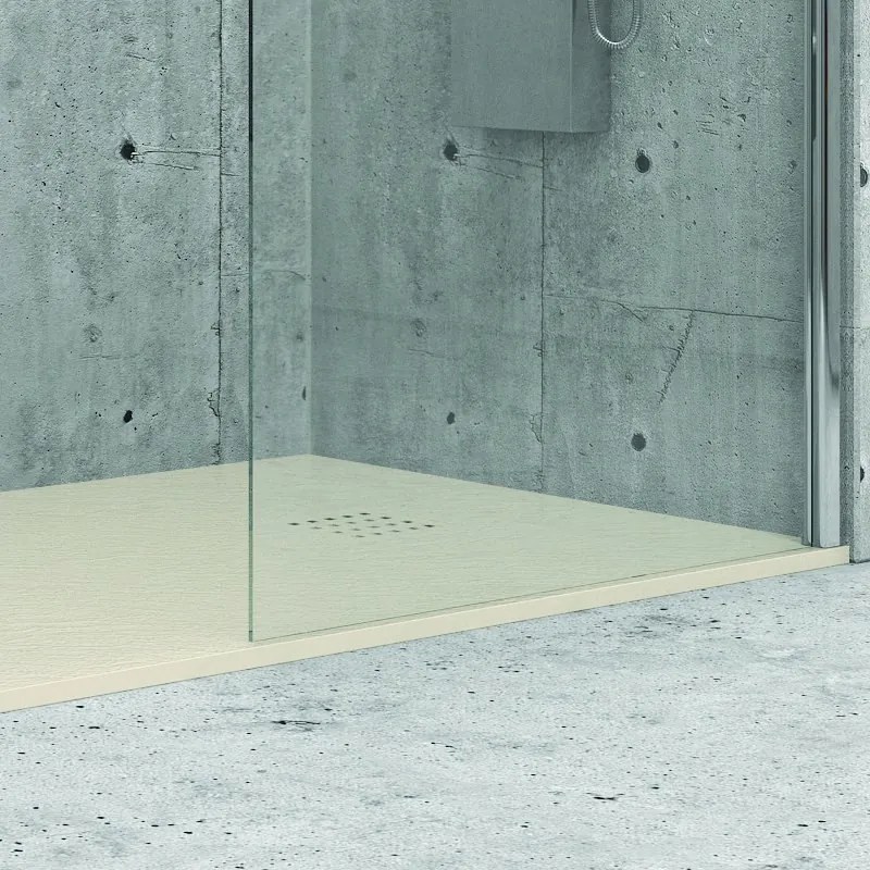 Piatto doccia 160x70 effetto pietra avorio crema - KAMALU