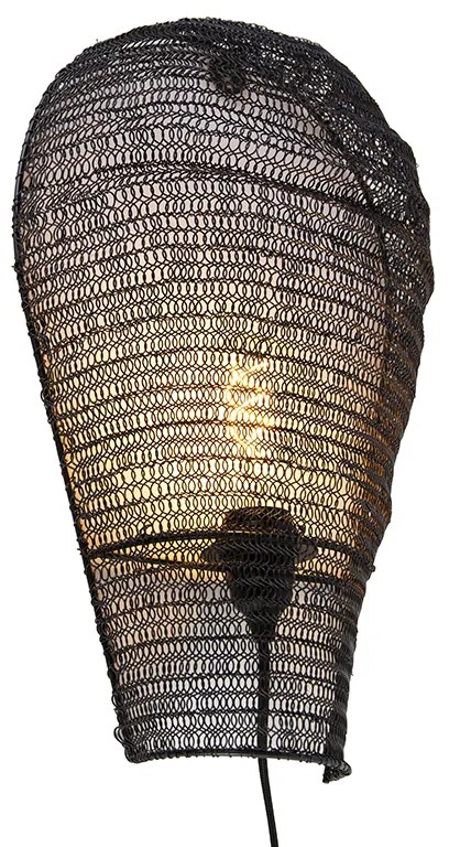 Applique da parete orientale nera 45 cm - Nidum