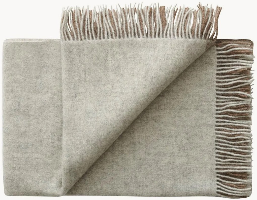Coperta in lana con frange Drejø
