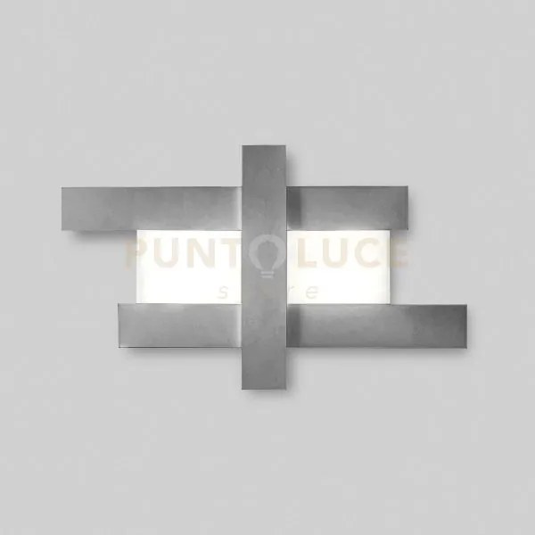 Doha p/g - applique colore acciaio in alluminio e metacrilato a led...