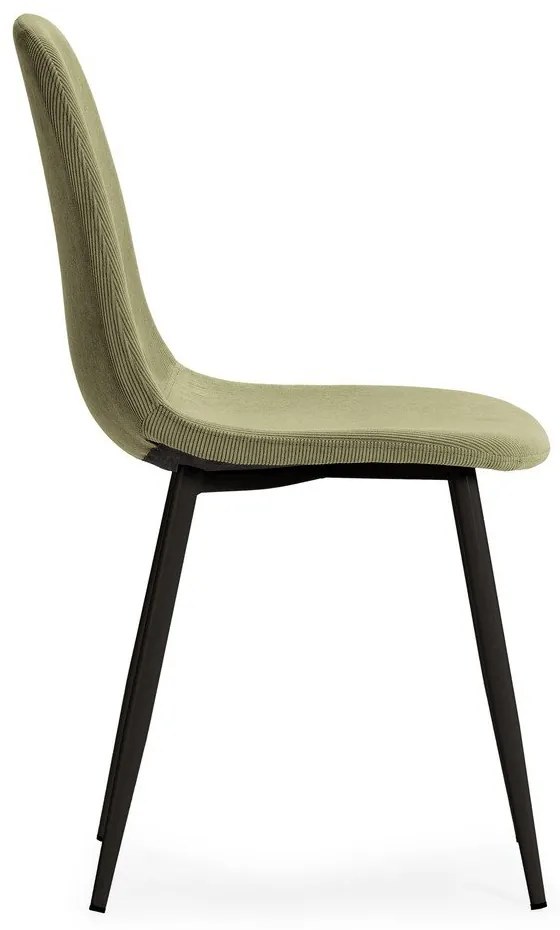 Sedie da pranzo in set verdi in imbottito 4 pz Minka – Marckeric