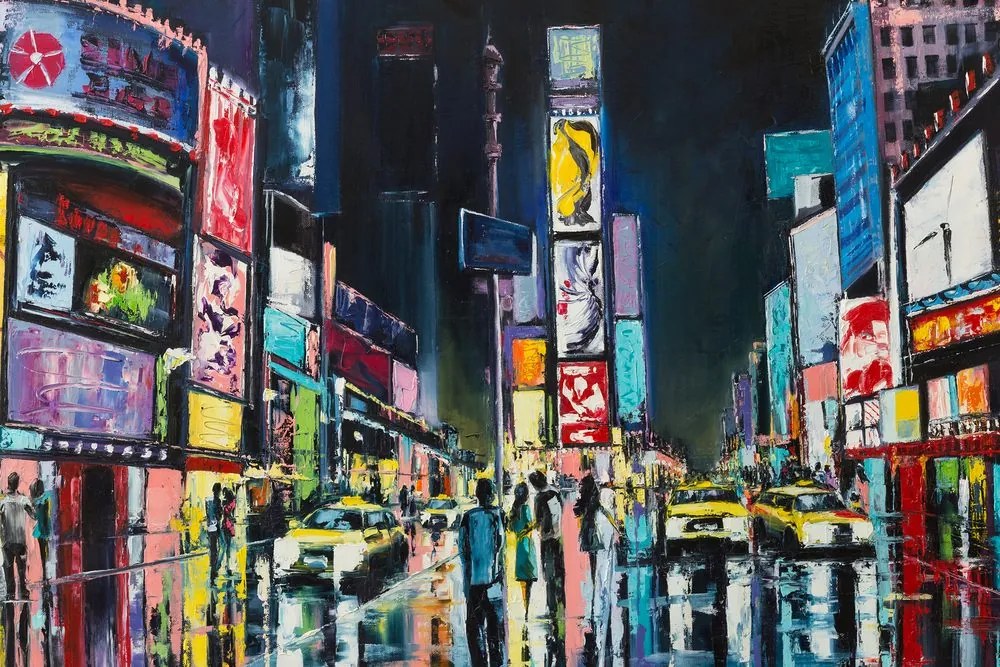 Quadro su tela – New York colorata