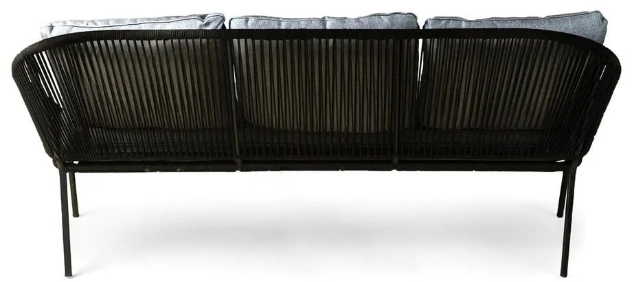 Divano da giardino nero a tre posti North - Bonami Selection