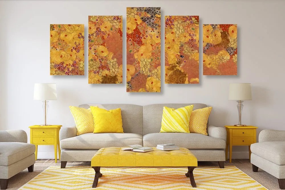 Quadri 5 pezzi – Astrazione nello stile di G. Klimt