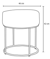 Pouf JAVI Ø 40 cm crema