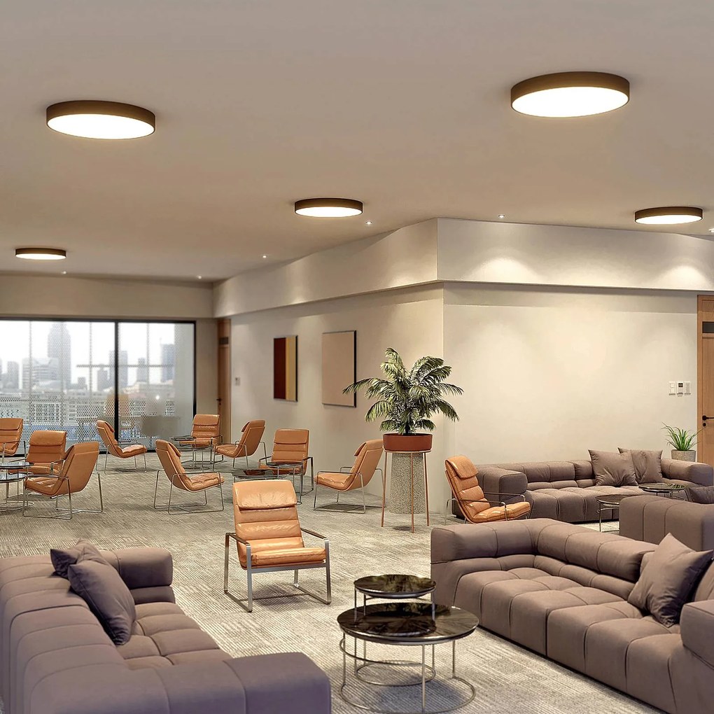 Plafoniera a LED Noabelle Arcchio, dimmerabile, Nero, Cucina, Metallo, Moderno, Plafoniera LED